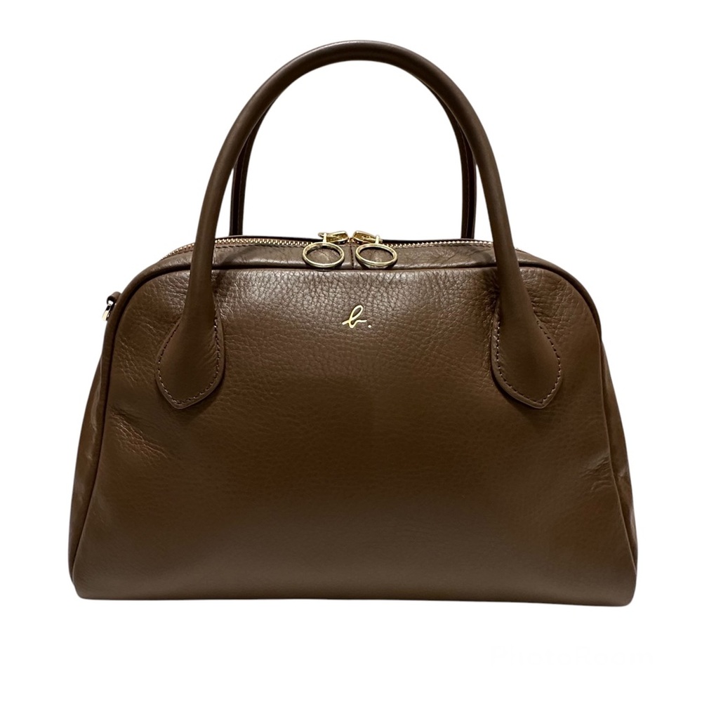 AGNES B Boston Shoulder Bag Brown Leather NWOT Never Worn SOLD OUT Retail - $580